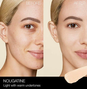 NARS Radiant Creamy Concealer Nougatine texture swatches reveal rich creaminess and buildable coverage.