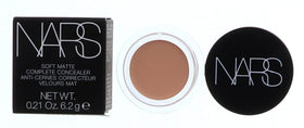 NARS Soft Matte Complete Concealer Creme Brulee application swatch shows full coverage