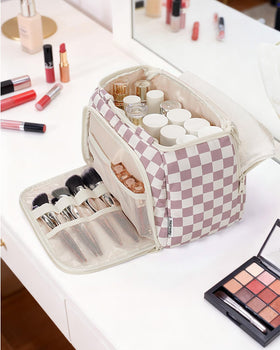 Narwey Checkered Travel Toiletry Bag gift-ready option for holidays or birthdays.