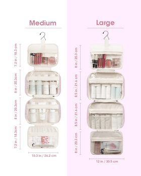Narwey four-compartment organizer keeps cosmetics and toiletries neatly separated.