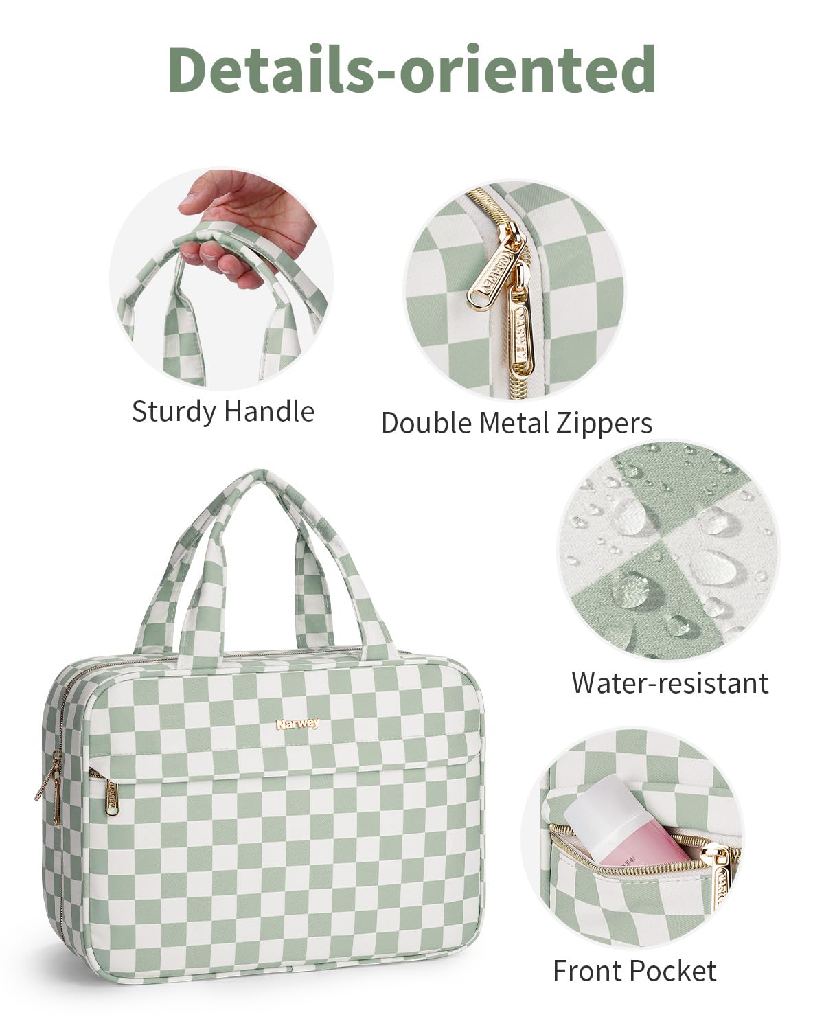 Narwey water-resistant interior and exterior for easy cleaning and durability