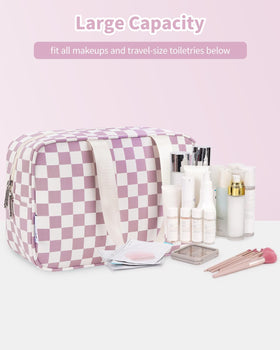 Narwey large-capacity organizer holds shampoo, toothbrushes, lotion, and makeup neatly.