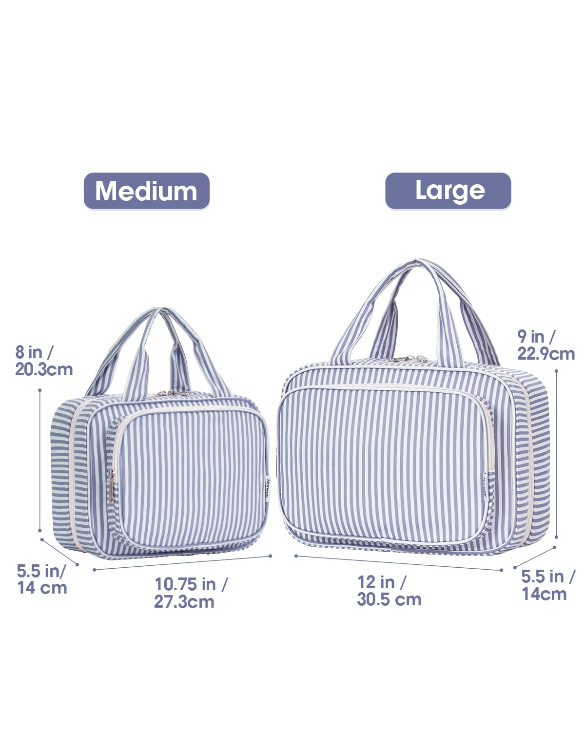 Narwey large-capacity toiletry bag with multiple compartments for organization.