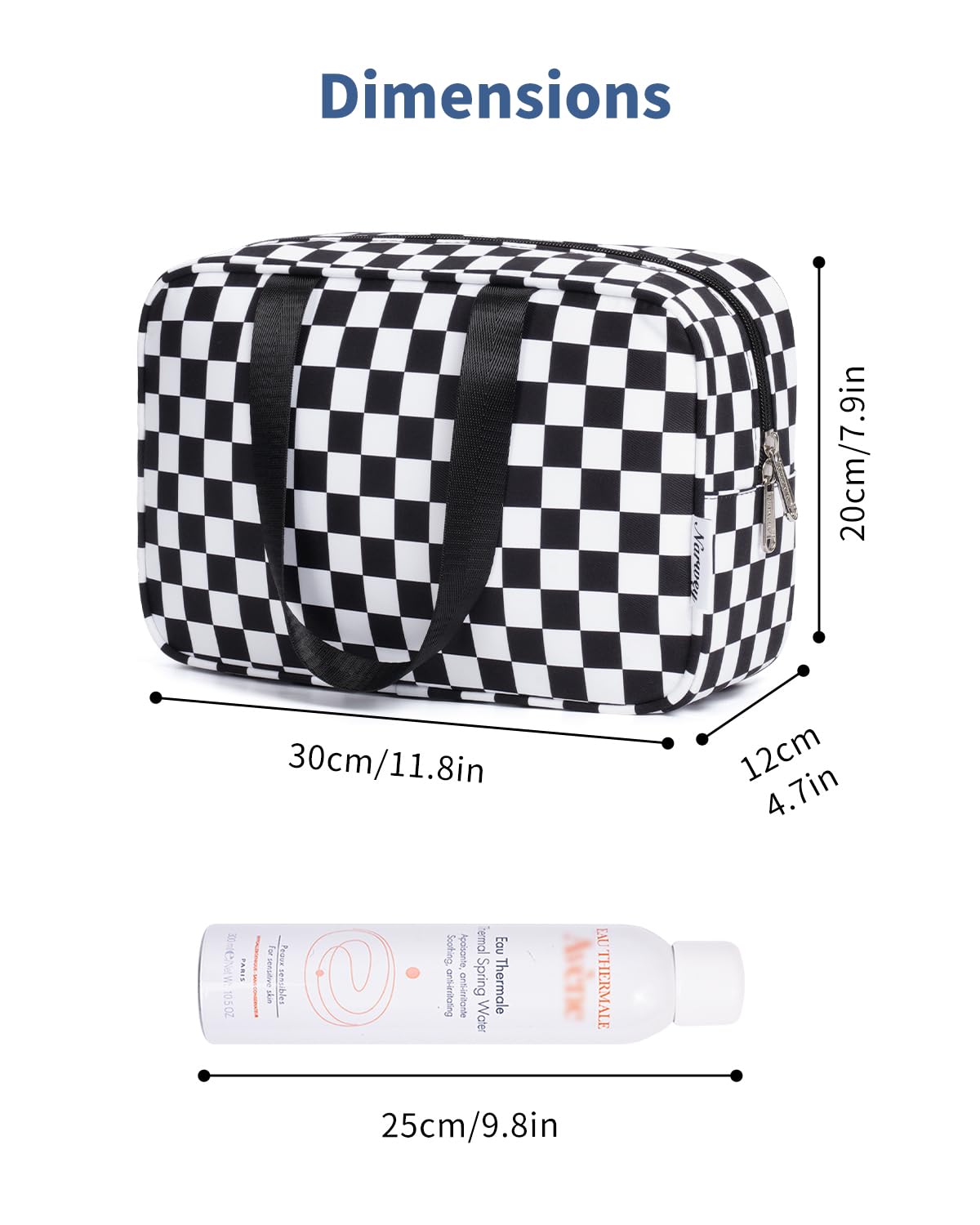 Narwey interior small pockets organize brushes, toothpaste, and essentials