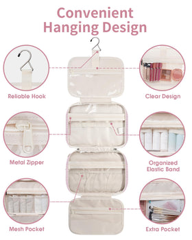 Narwey lightweight toiletry bag at 16 ounces, easy to pack without bulk.