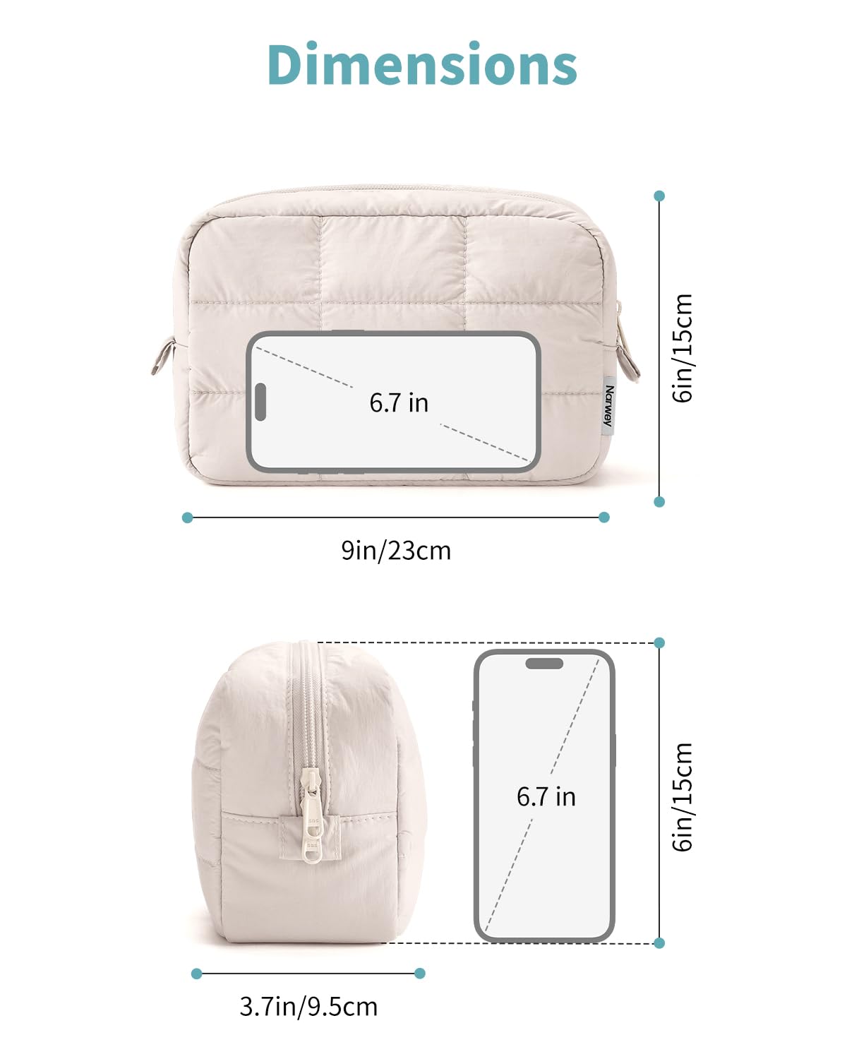 Narwey Puffer beige texture reveals soft nylon with water-resistant feel