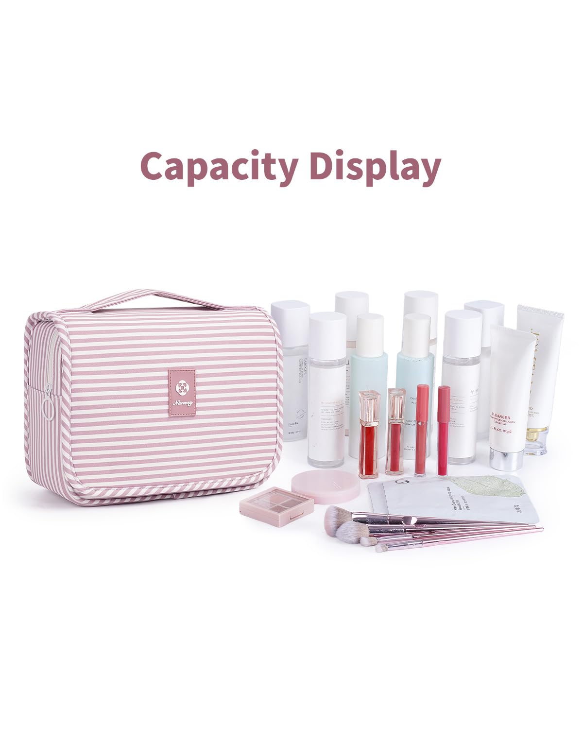 Narwey clear PVC pocket offers organized visibility of essentials.