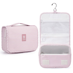Narwey small hanging toiletry bag front view, compact travel organizer.