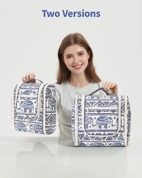 Narwey wide-opening bag for quick access to cosmetics and toiletries