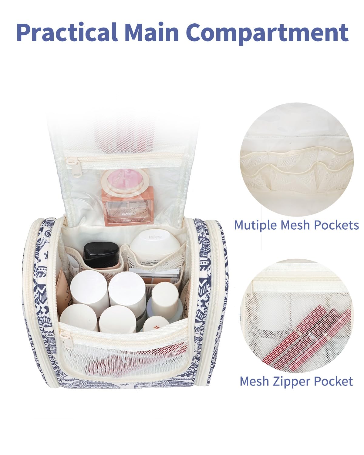 Narwey bag features durable zippers and soft fabric protecting contents