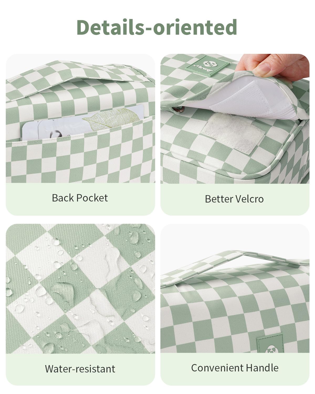 Back pocket on Narwey bag for fast-access items