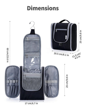 Narwey bag in use during travel keeping essentials organized on a counter.