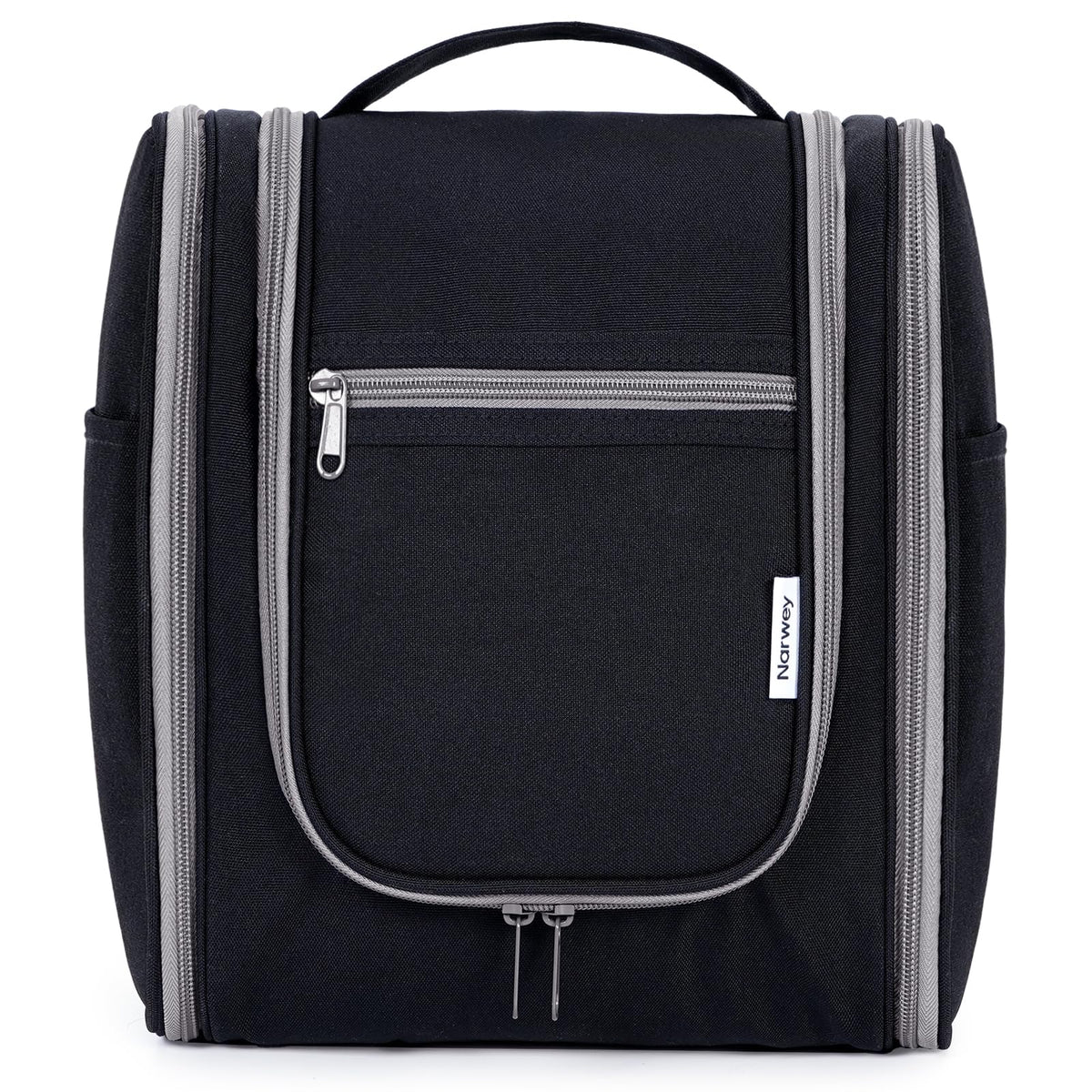 Narwey small hanging toiletry bag with a roomy main compartment for travel essentials.