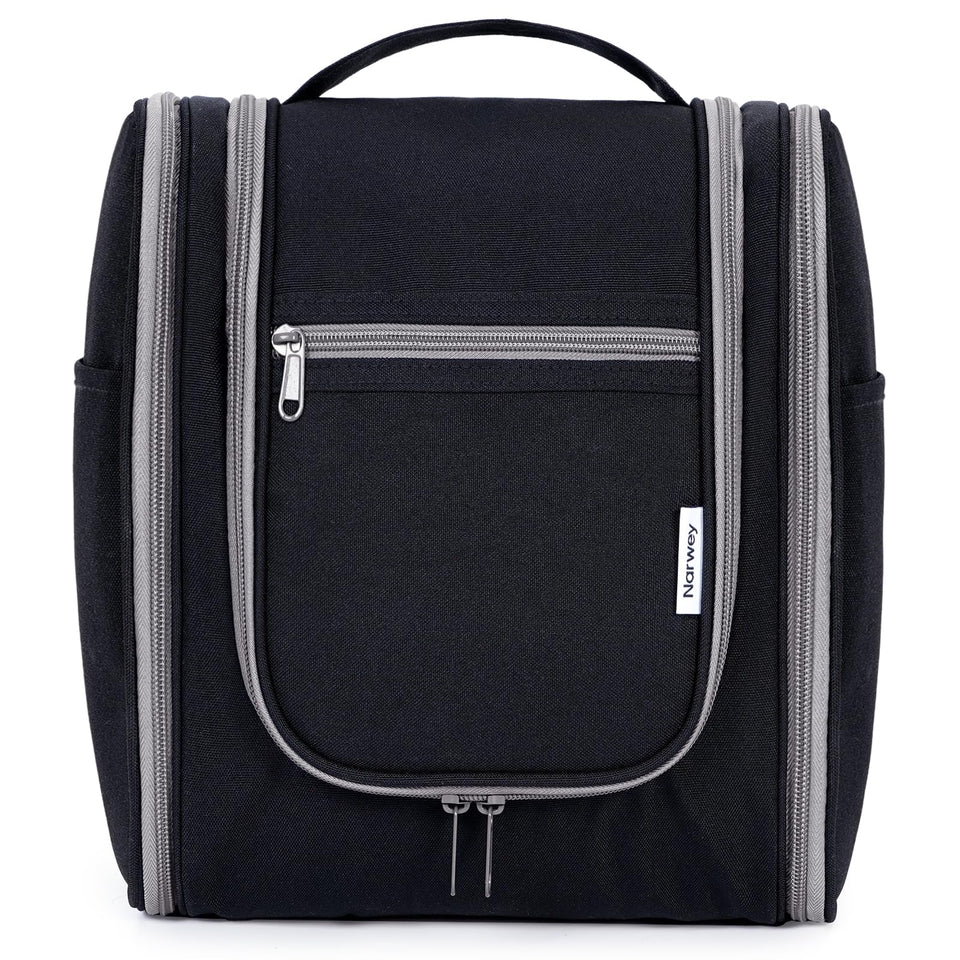 Narwey small hanging toiletry bag with a roomy main compartment for travel essentials.