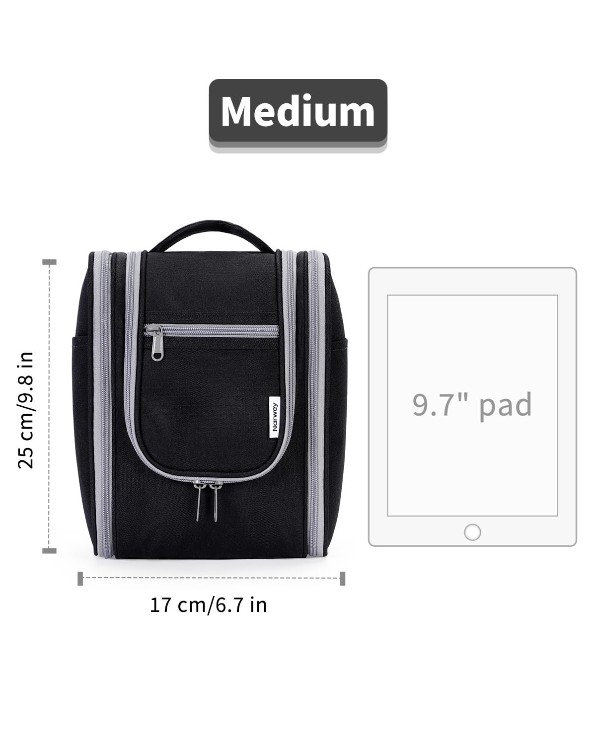 Narwey bag material is water-resistant to protect contents during travel.