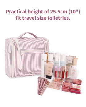 Narwey striped external and internal zipper pockets for easy access