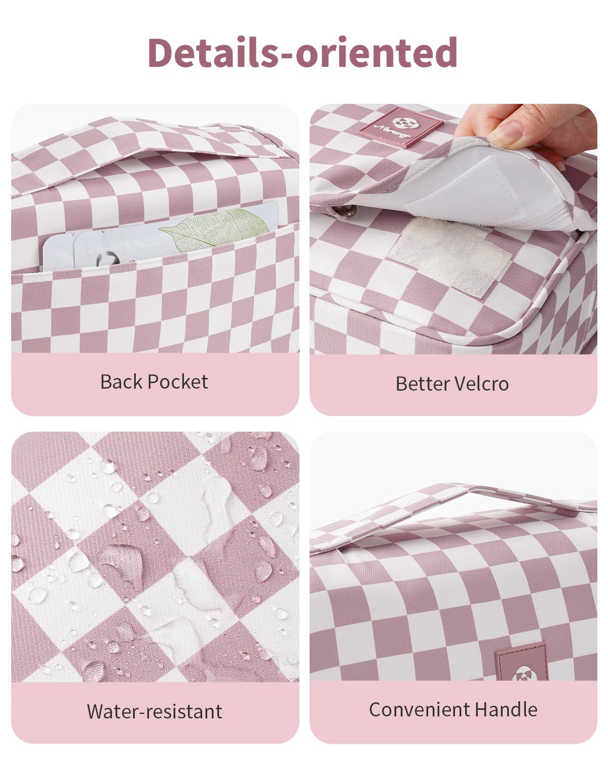 Narwey sturdy zipper and Velcro closure for secure on-the-go use