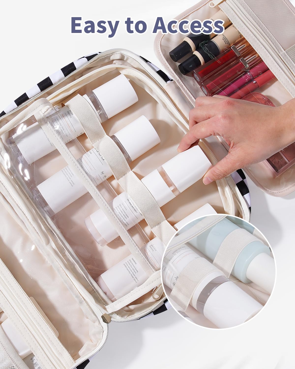 Narwey interior keeps bottles upright and prevents spills