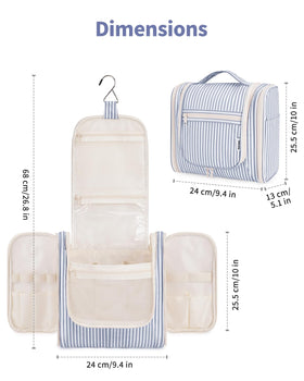 Narwey toiletry bag hanging hook feature makes access from any surface effortless.