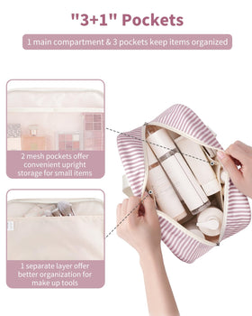 Narwey toiletry bag interior showing pockets for quick access