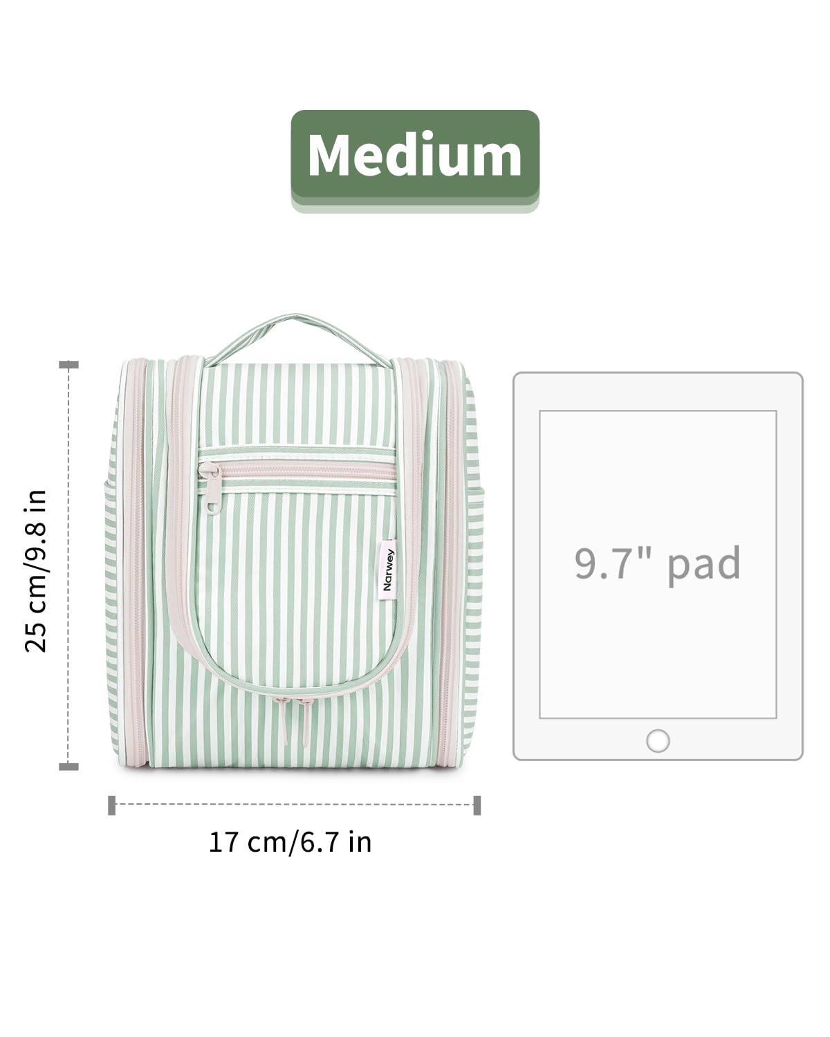 Narwey mint striped bag is lightweight and compact for luggage packing