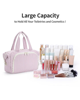 Narwey dusty pink stripe design adds stylish travel flair