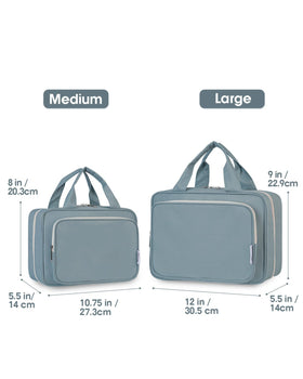 Narwey large toiletry bag compartments with mesh pockets for cosmetics and toiletries