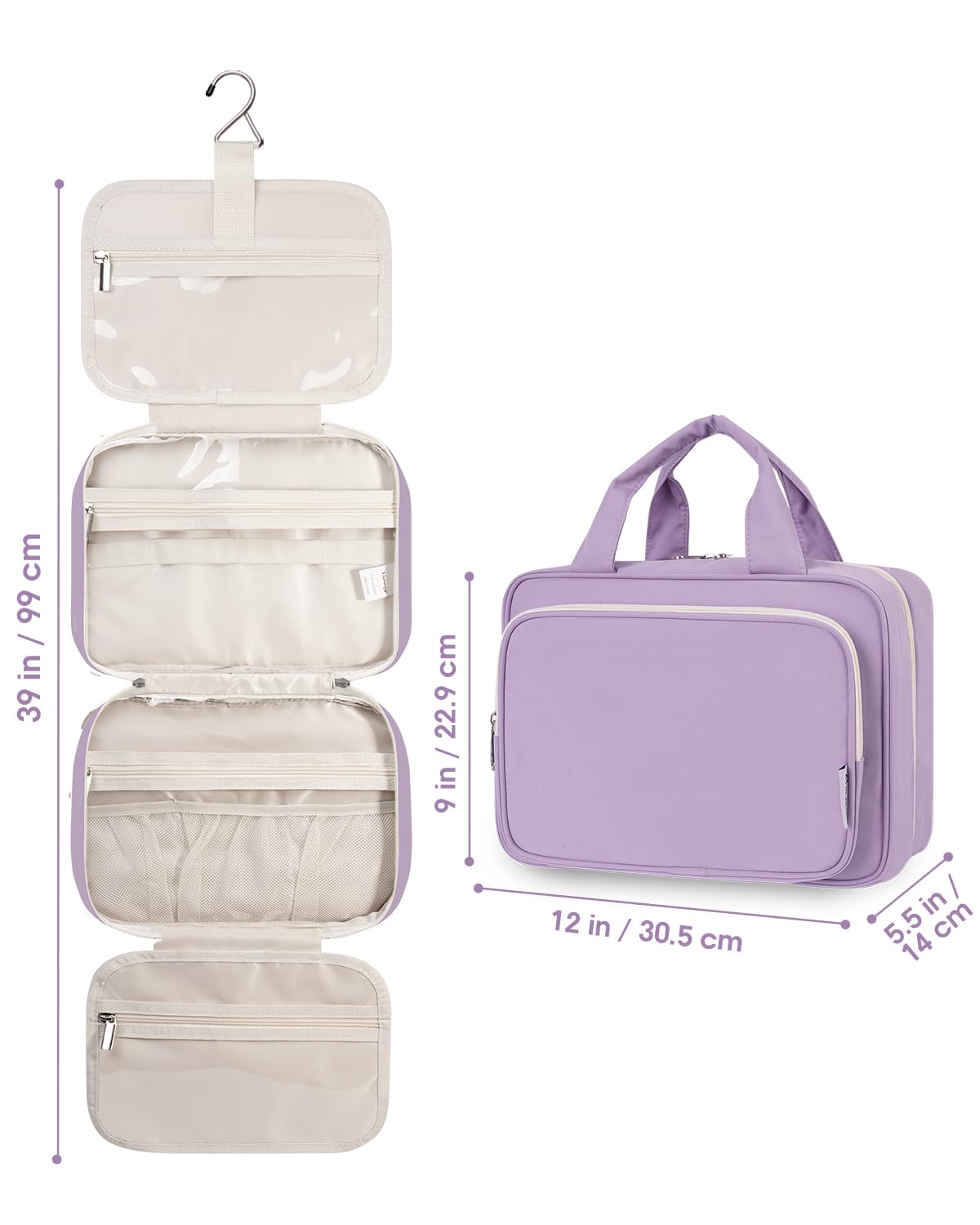 Narwey large purple bag is ideal for travel, gym, or home organization