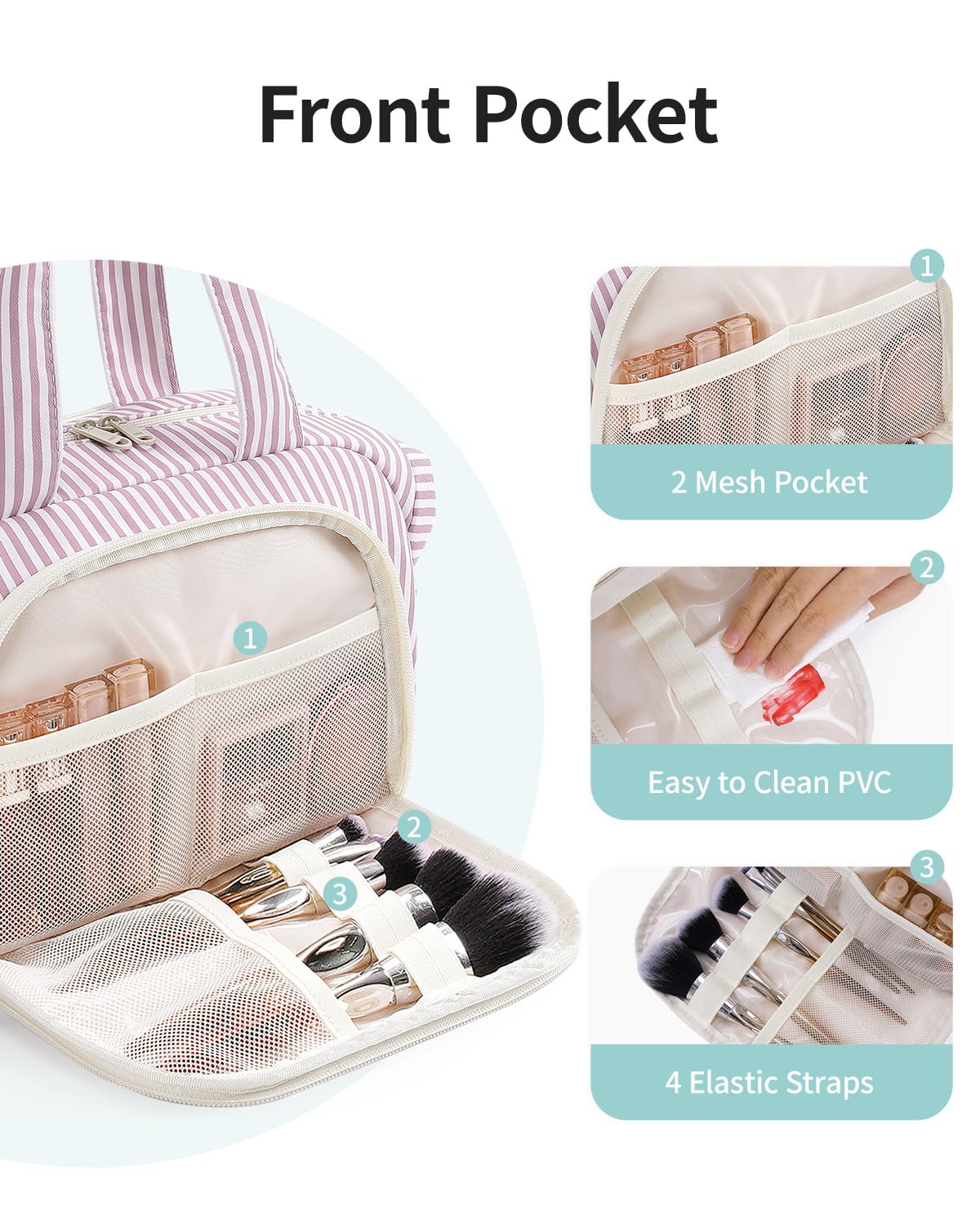 Narwey bag back PVC pocket with mesh pockets for protection