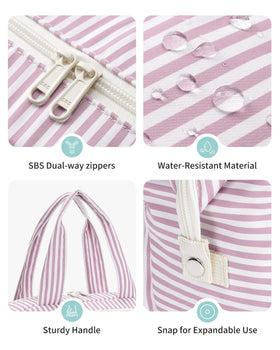 Narwey sturdy handles and two-way zippers for easy travel