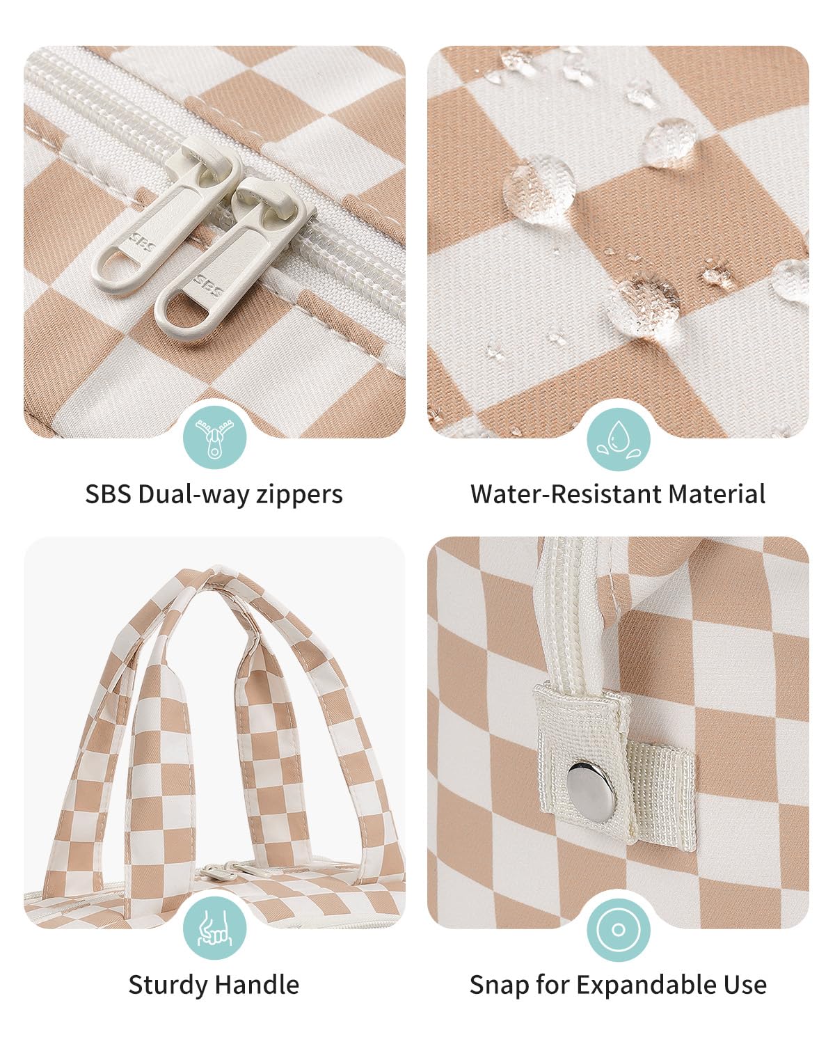 Narwey sturdy handles and two-way zippers simplify packing and accessibility.