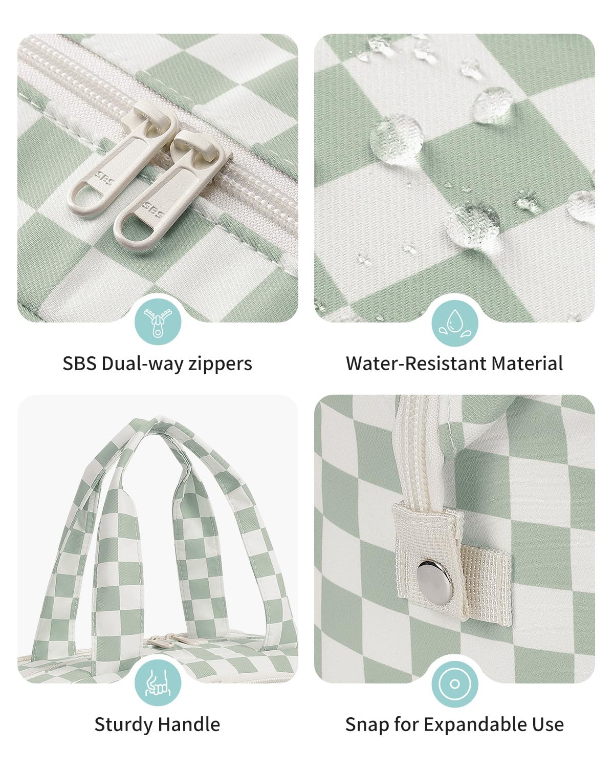 Sturdy handles and smooth zippers for everyday use