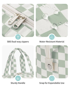 Sturdy handles and smooth zippers for everyday use