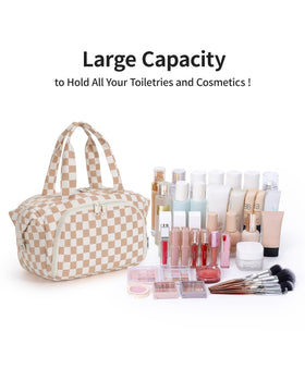 Narwey water-resistant fabric endures travel wear and wipes clean easily.