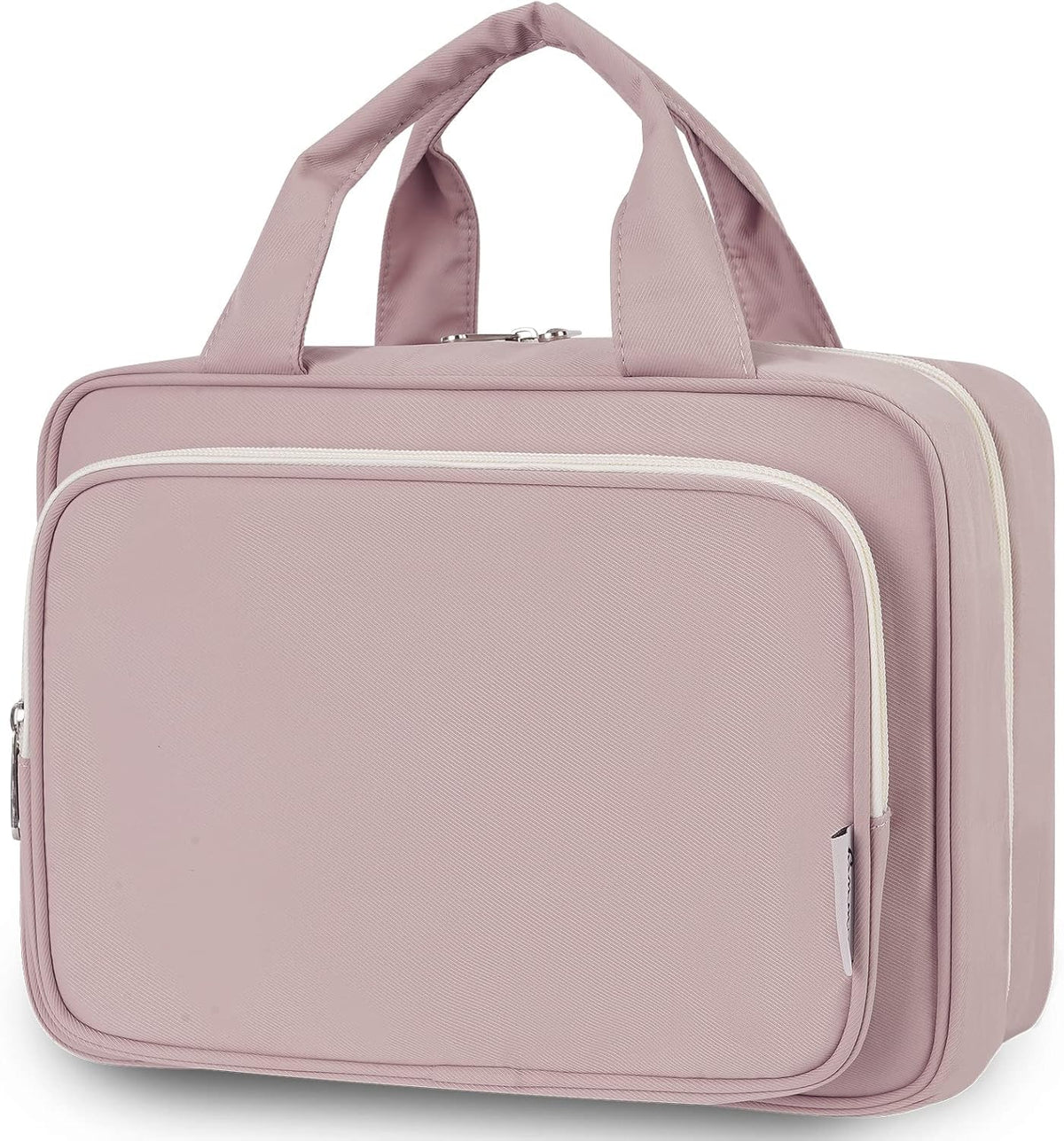 Narwey travel toiletry bag large dusty rose open compartments for easy packing