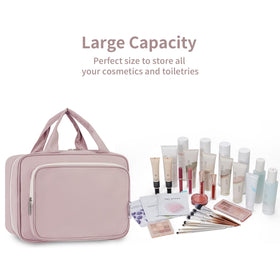 Narwey travel toiletry bag large capacity fits full-size shampoo and conditioner