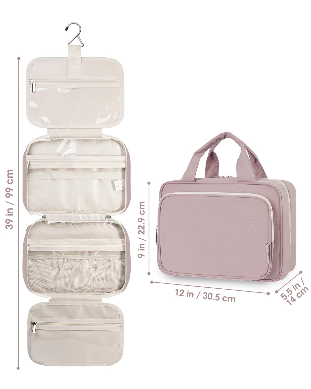 Narwey travel toiletry bag is a compact yet sturdy travel essential