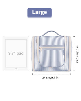 Narwey water-resistant fabric toiletry bag protects contents during travel and rain.