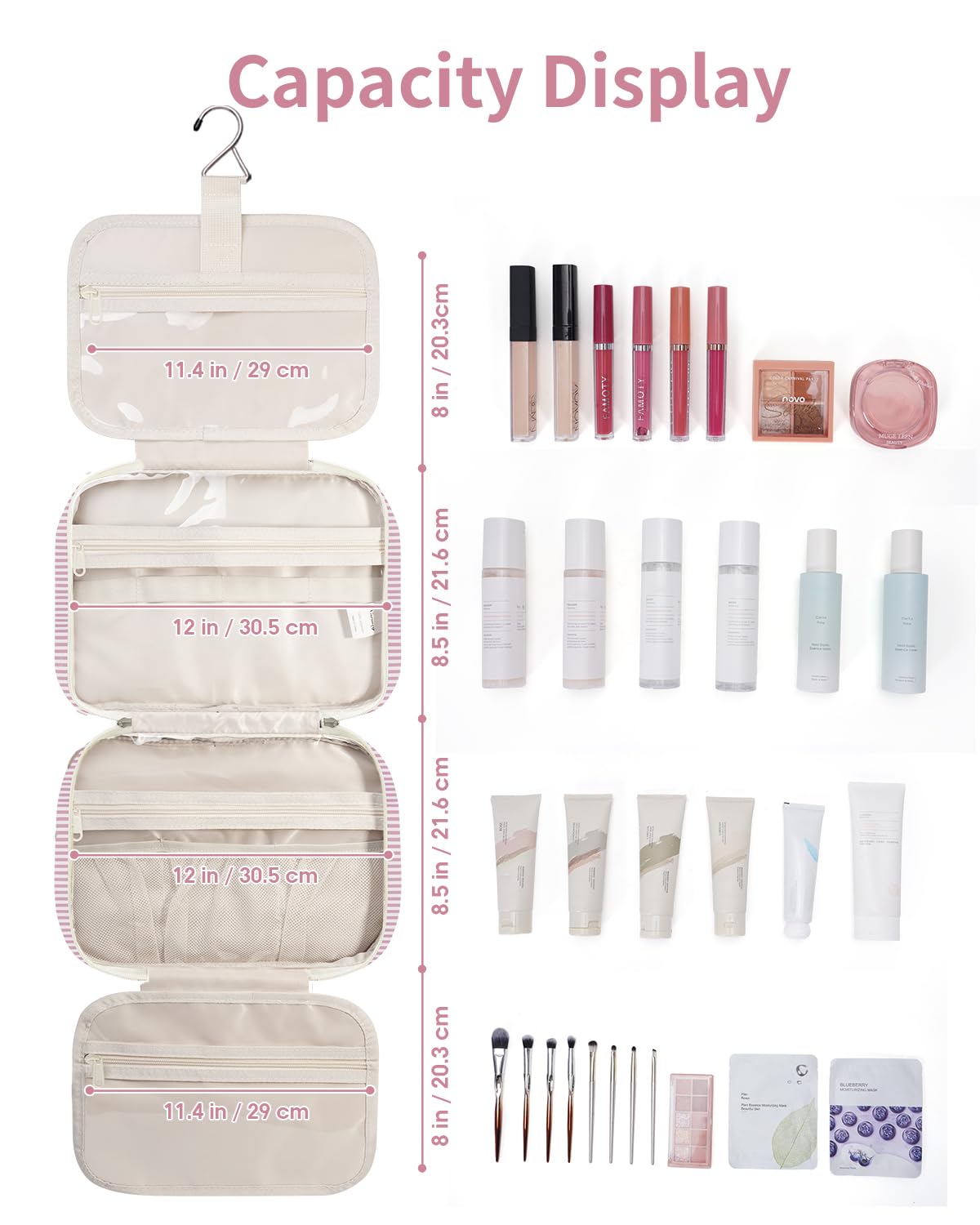 Narwey water-resistant interior and exterior protect contents during travel.