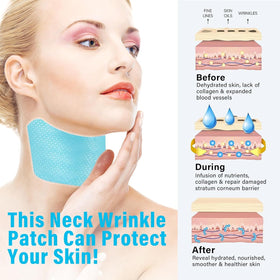 Nascence neck patches closeup shows breathable, ultra-thin material for comfortable wear.