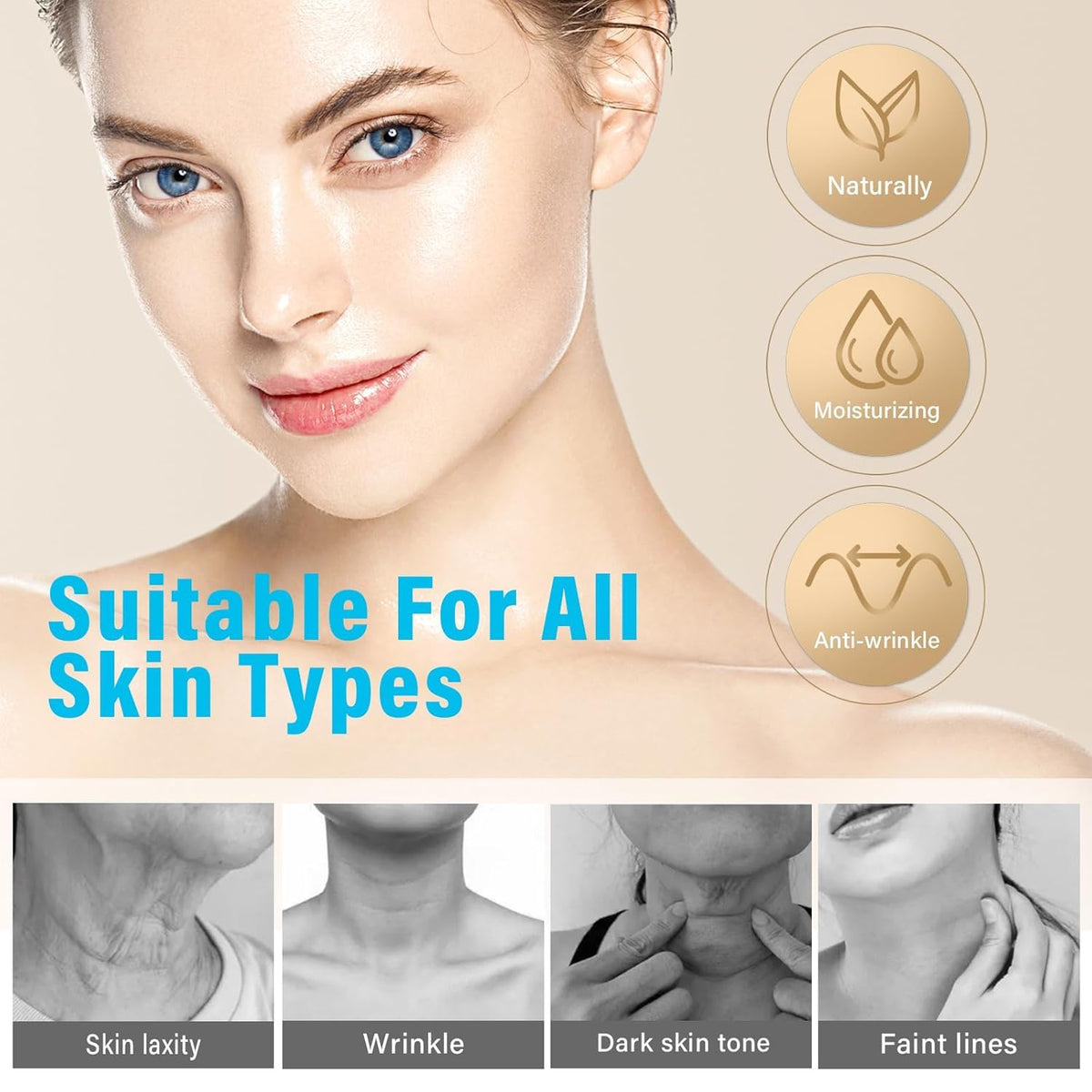Nascence neck-patches-on-skin demonstrates discreet lifting during daily activities.