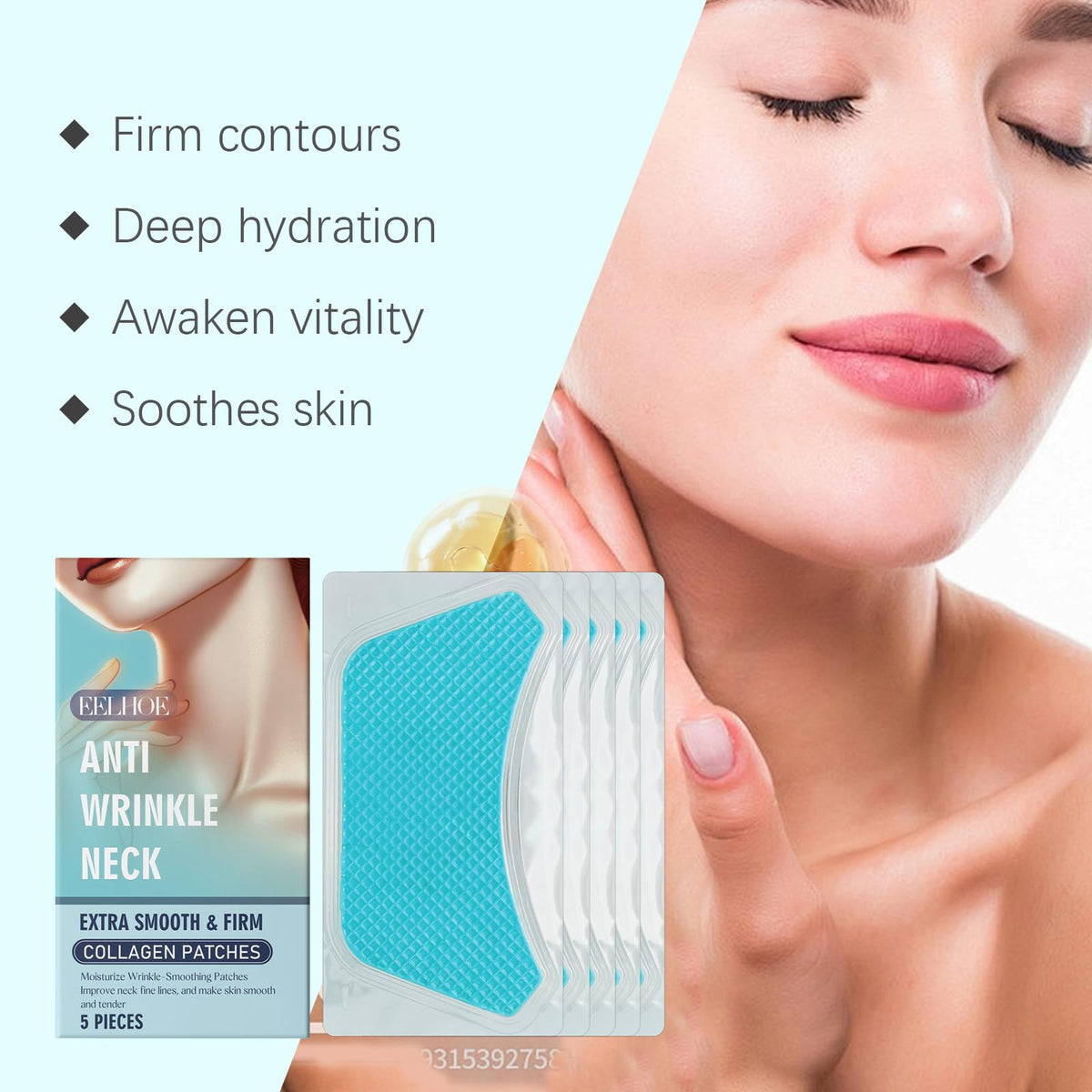 Nascence patch-application image shows simple placement and skin nourishment.