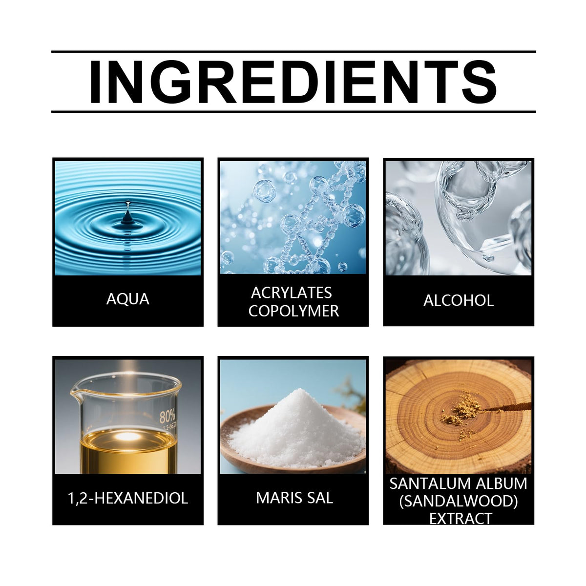 Nascence Sea Salt Spray sandalwood fragrance keeps hair fresh.