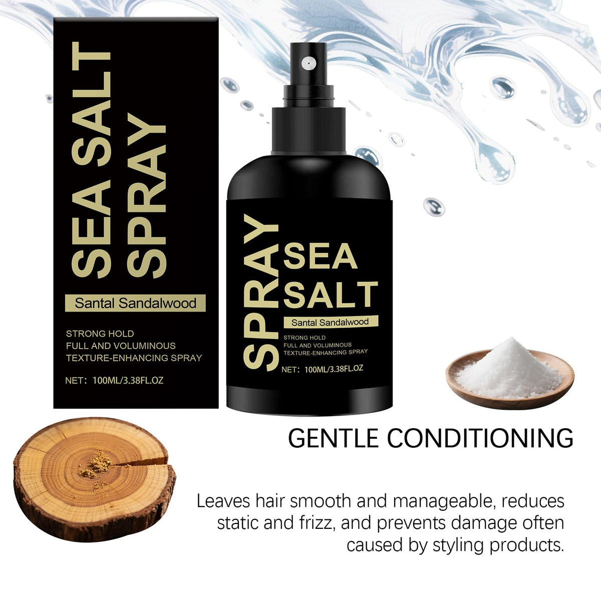 Nascence Sea Salt Spray travel mini fits bags and on-the-go.