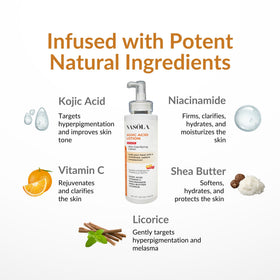 Nasola Kojic Acid Lotion texture close-up shows lightweight, absorption-ready formula