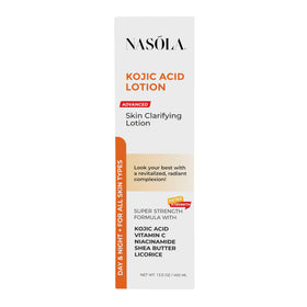 Nasola Kojic Acid Lotion texture on skin shows smooth, non-greasy finish
