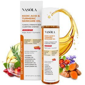 Nasola Kojic Acid & Turmeric Bio Pure Oil bottle ready for brighter, even-toned skin.