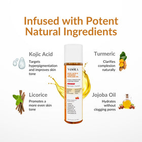 Nasola Bio Pure Oil applied to forearm shows lightweight texture for daily use.