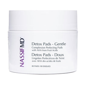 NassifMD Gentle Detox Pads 60-count box for long-lasting exfoliation.