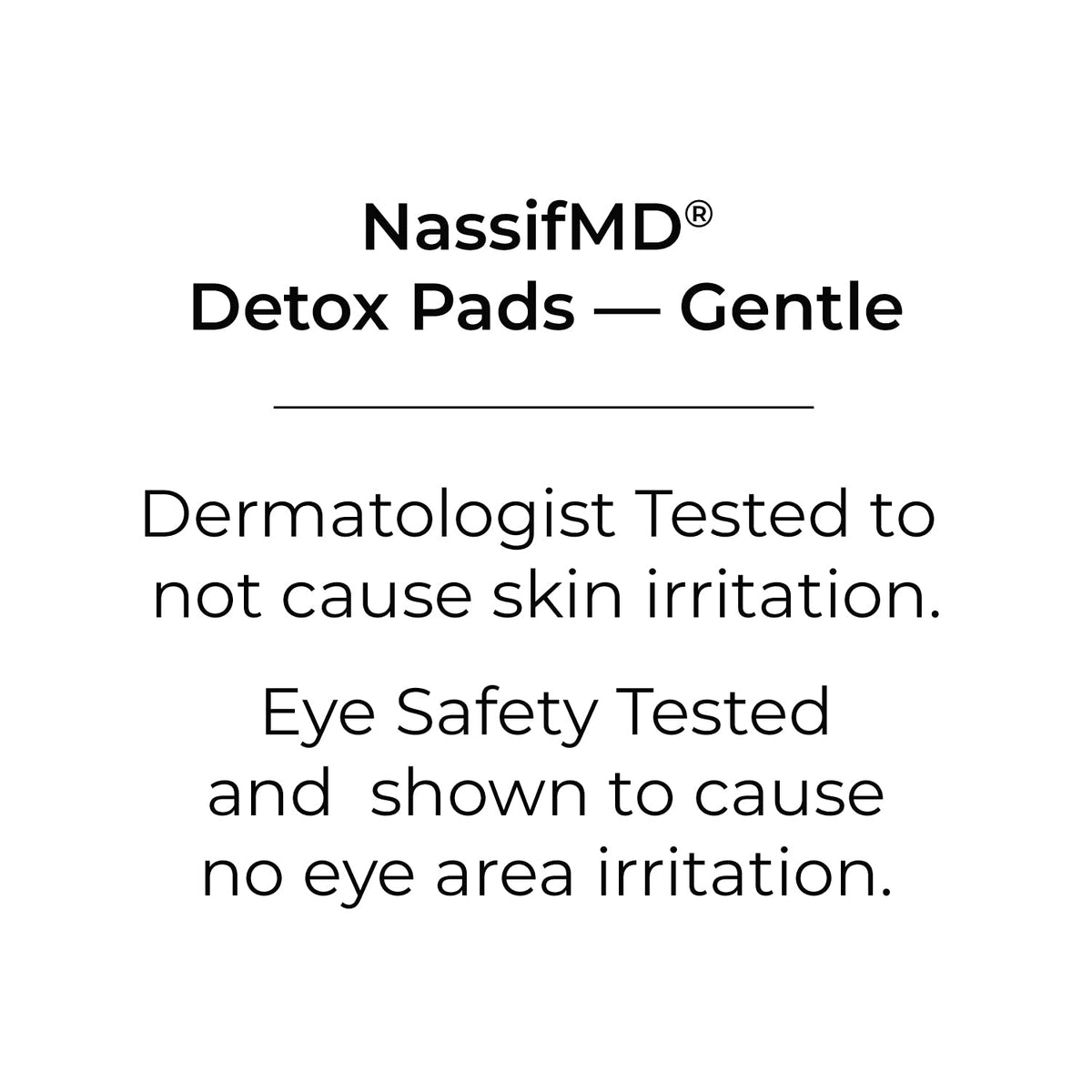 NassifMD pad applied to clean face for detoxifying smoothness and clarified pores.